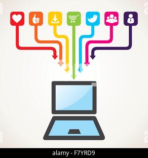 social media icon concept stock vector Stock Vector
