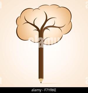 brown pencil tree stock vector Stock Vector