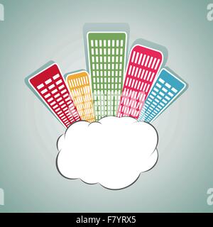 abstract colorful building stock vector Stock Vector