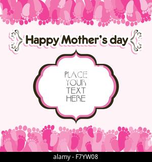 happy mothers day greeting vector background Stock Vector