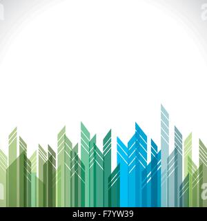 abstract green and blue cityscape stock vector Stock Vector