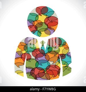 people design with message bubble stock vector Stock Vector