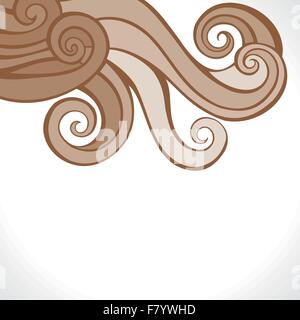 brown retro swirl design background Stock Vector