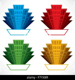 colorful building icon stock vector Stock Vector