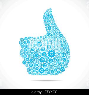 like symbol of hand design with gear stock vector Stock Vector