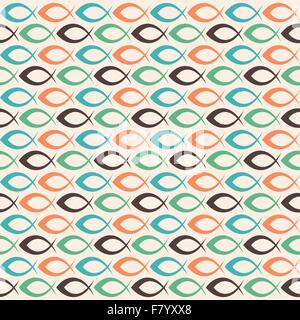 retro fish pattern background stock vector Stock Vector