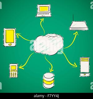 cloud computing concept Stock Vector