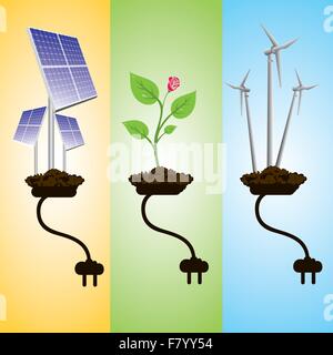 renewable energy concept Stock Vector