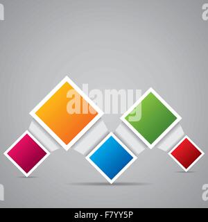 colorful square infographics Stock Vector