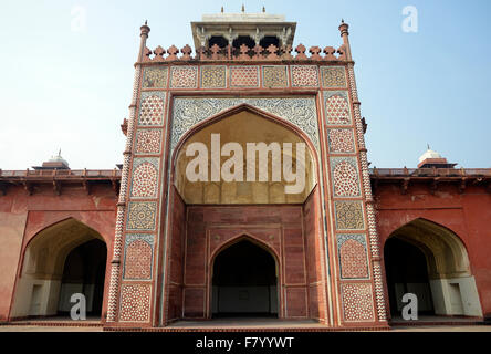 Entrance gate of Akbar's Tomb,Sikandara,Agra,India Stock Photo