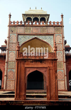 Entrance gate of Akbar's Tomb,Sikandara,Agra,India Stock Photo