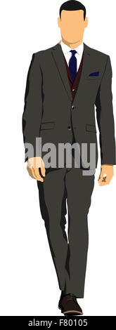 Young handsome man. Businessman.Vector illustration Stock Vector