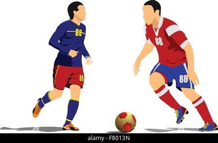 Soccer player poster. Vector illustration Stock Vector