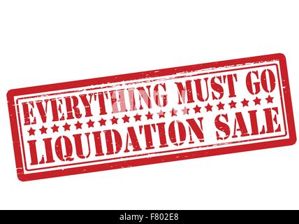 Everything must go liquidation sale Stock Vector