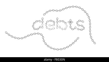 text debts created from chain Stock Vector