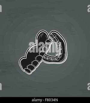 black denture Stock Vector