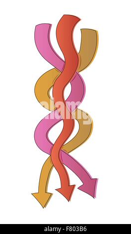 three arrows - three ways Stock Vector