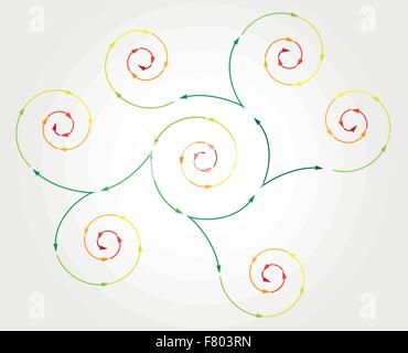 connected spiral arrows Stock Vector Image & Art - Alamy