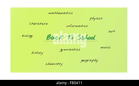 back to school with lessons Stock Vector