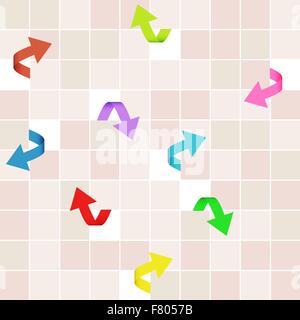 field of color arrows and squares Stock Vector