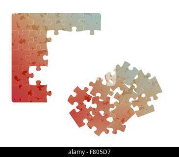 gradient field of puzzles with spots Stock Vector