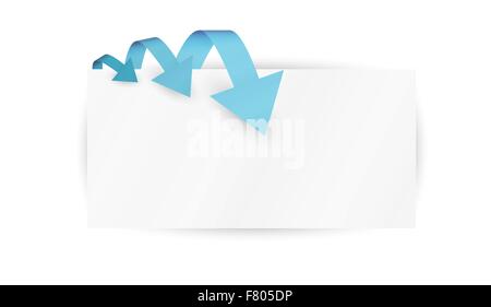 three arrows and paper Stock Vector
