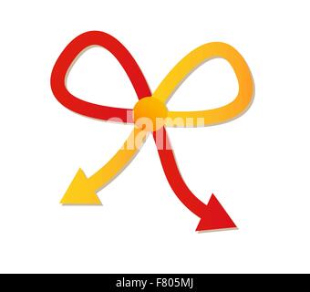 two arrows and two different ways Stock Vector