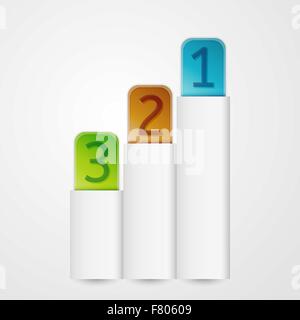 vertical banners with numbers Stock Vector