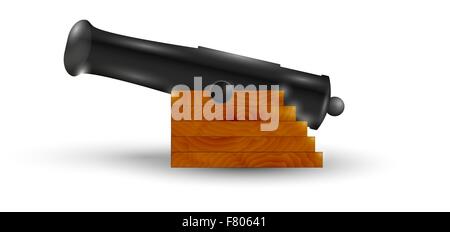 black cannon Stock Vector