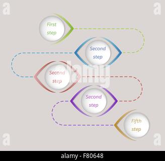 five steps Stock Vector