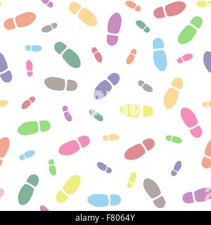 seamless pattern with footsteps Stock Vector