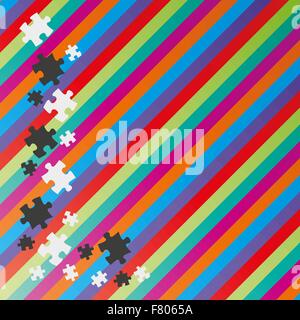 color lines and puzzle Stock Vector