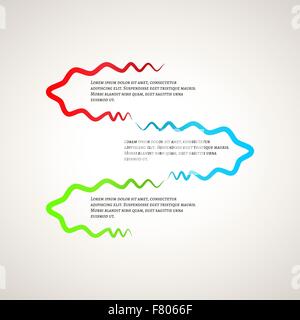 infographics - three color waves Stock Vector