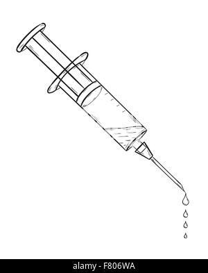 injection with fluid Stock Vector