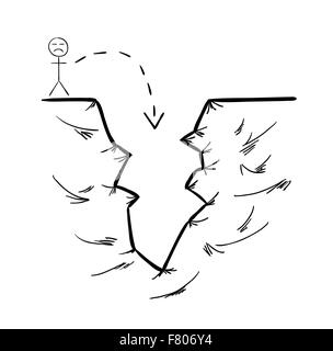 down to the abyss Stock Vector