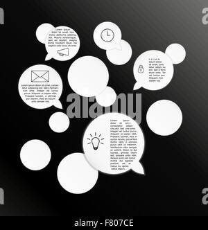 Vector circles and speak bubbles infographic template Stock Vector