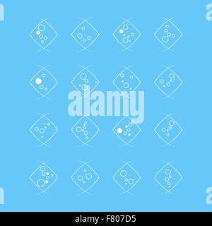 vector collection of flat bubbles icons Stock Vector