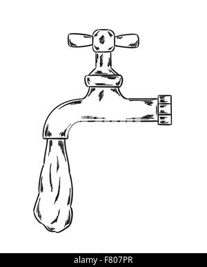 tap sketch Stock Vector
