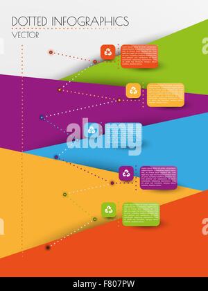 infographic vector with dotted lines Stock Vector