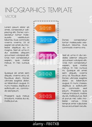 Vector infographics timeline design template with rectangular elements ...