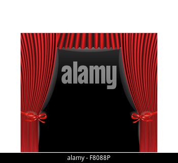 red curtain Stock Vector