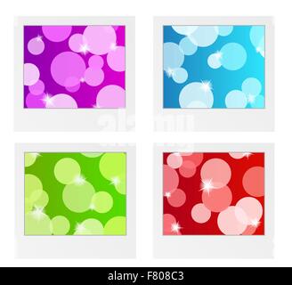 photo frame collection with bubbles Stock Vector