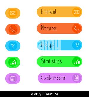 flat button Stock Vector