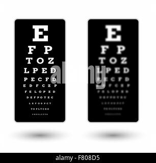 vector Snellen eye test chart Stock Vector Image & Art - Alamy