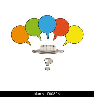 question mark and speak bubbles Stock Vector