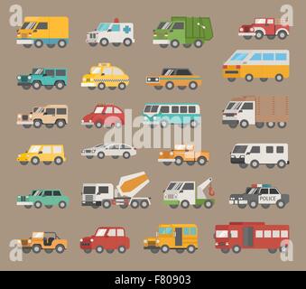 Set of car icon Stock Vector
