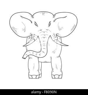 sketch of the elephant Stock Vector