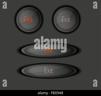 exit buttons Stock Vector