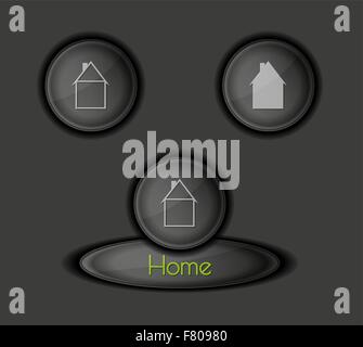 Vector illustration of real estate button concept background Stock ...