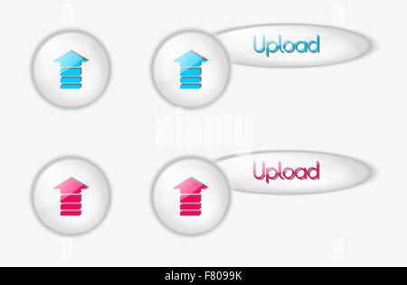 upload buttons Stock Vector
